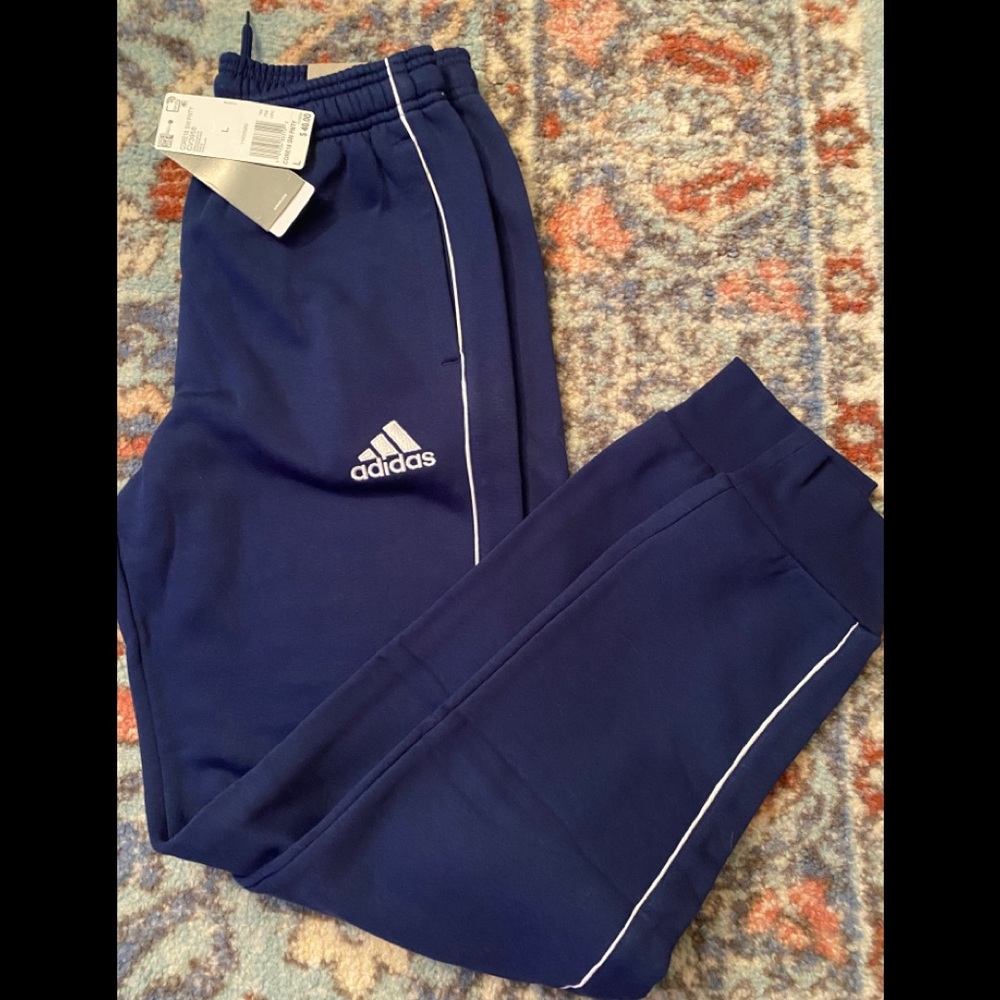 Adidas Navy joggers size Large NWT